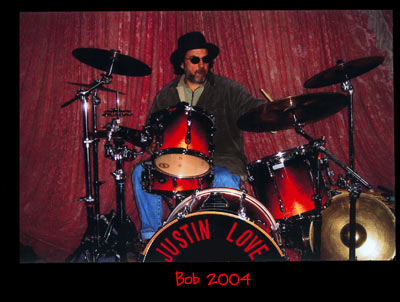 bob playing drums 2004